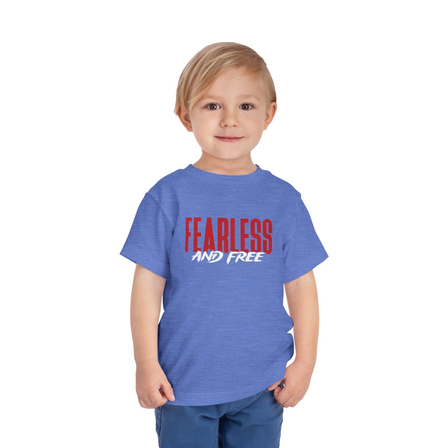 Fearless & Free Toddler Tee — Bold Graphic Short Sleeve Shirt for Brave Little Ones