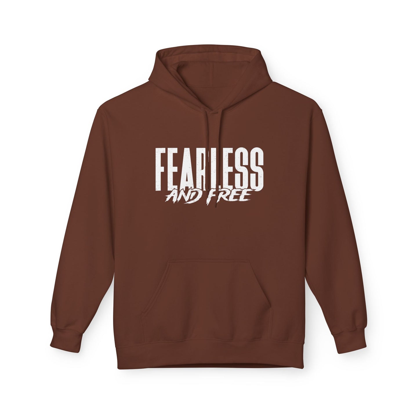 “Fearless & Free” Christian Hoodie – White Print | 2 Timothy 1:7 | Power • Love • Sound Mind