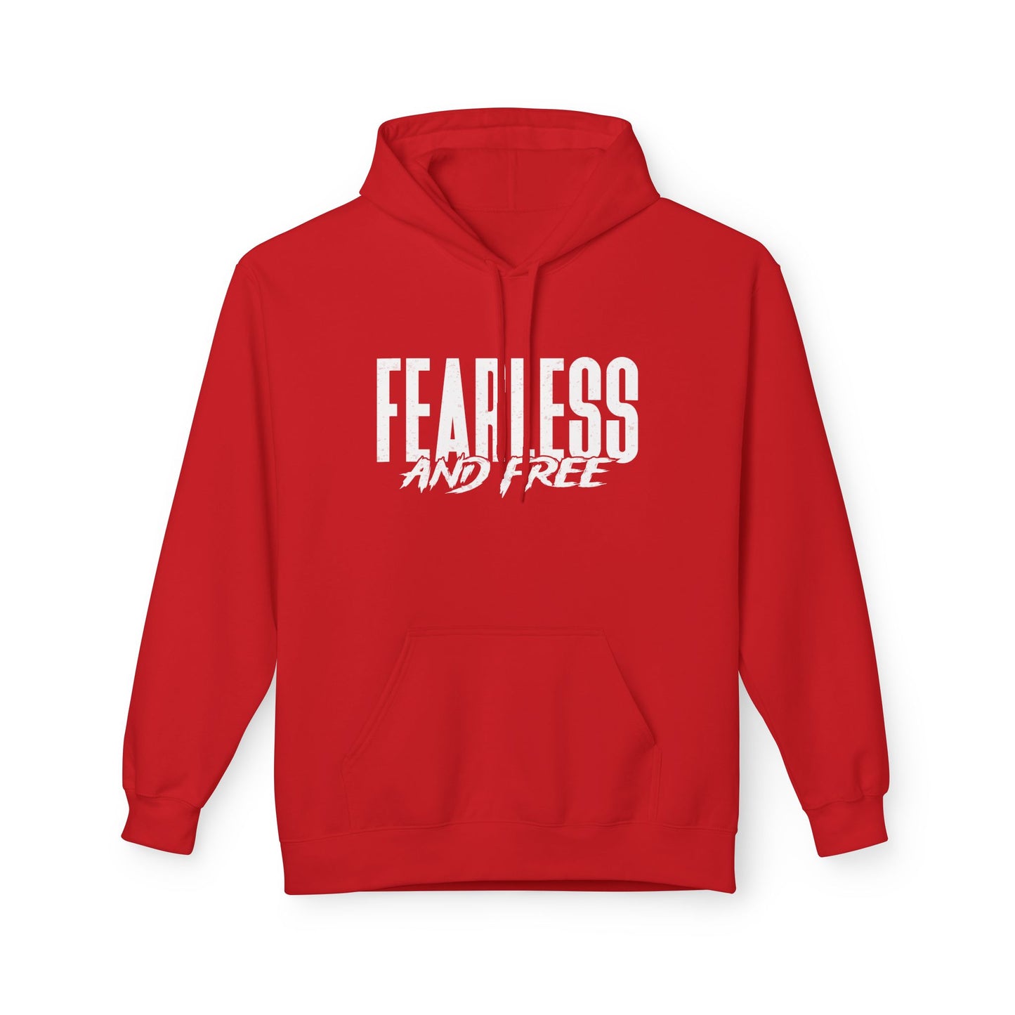 “Fearless & Free” Christian Hoodie – White Print | 2 Timothy 1:7 | Power • Love • Sound Mind