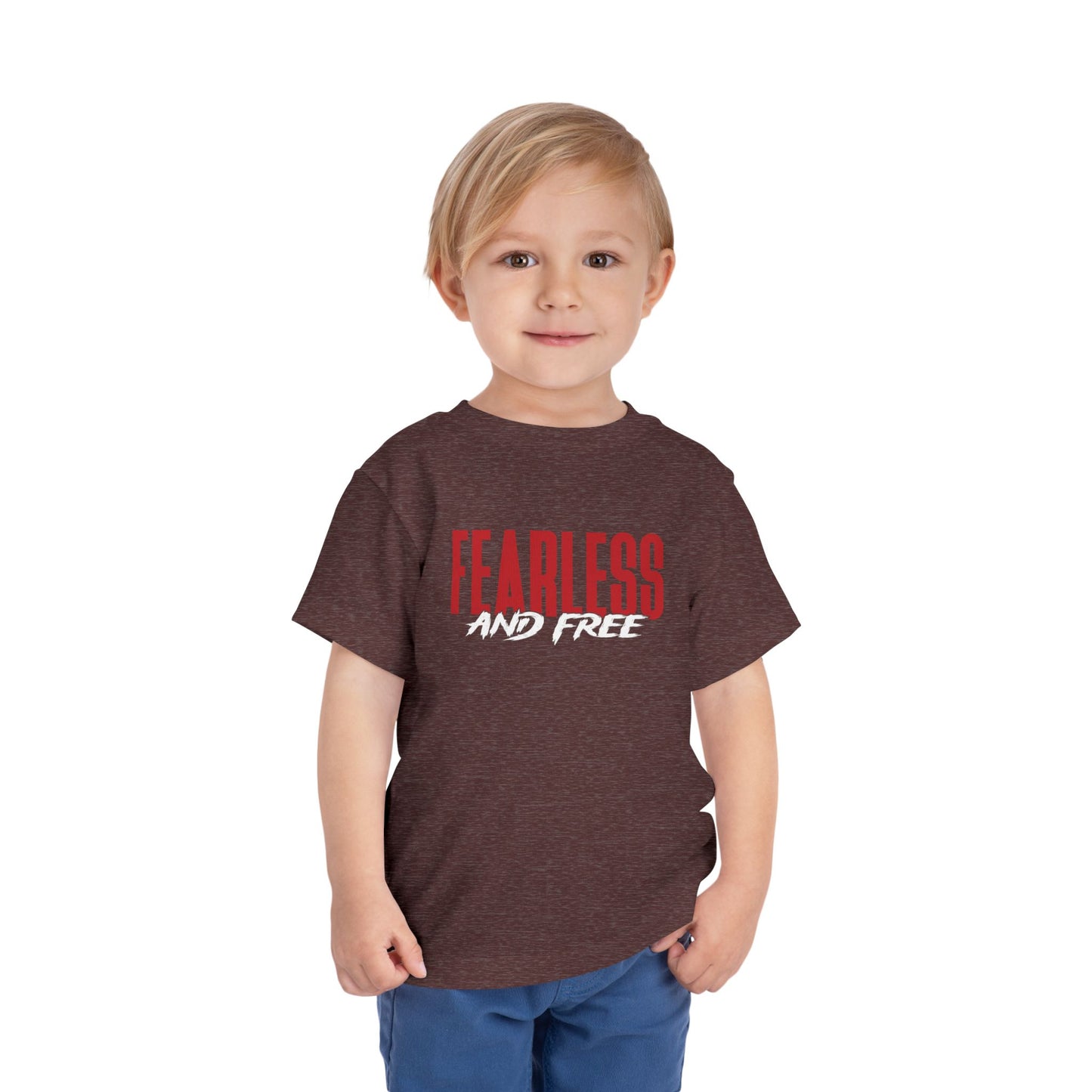 Fearless & Free Toddler Tee — Bold Graphic Short Sleeve Shirt for Brave Little Ones