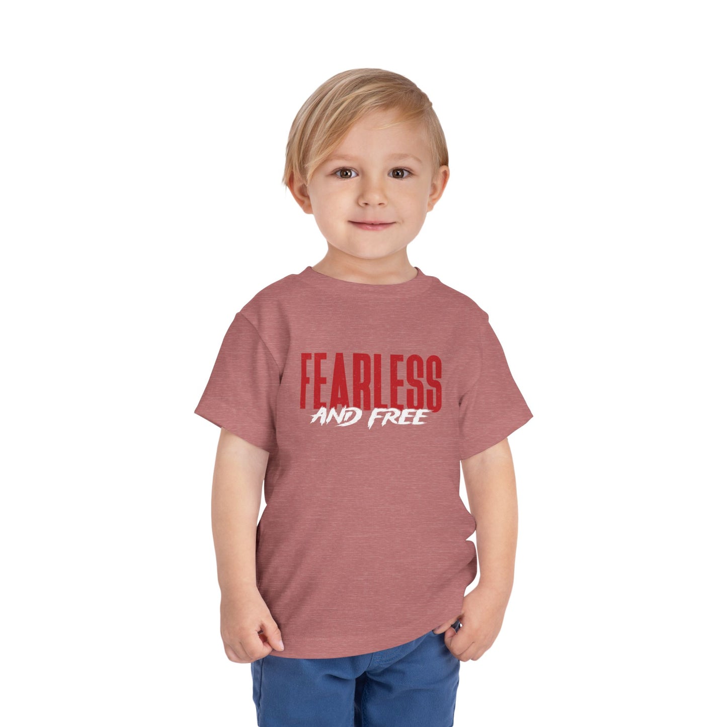 Fearless & Free Toddler Tee — Bold Graphic Short Sleeve Shirt for Brave Little Ones