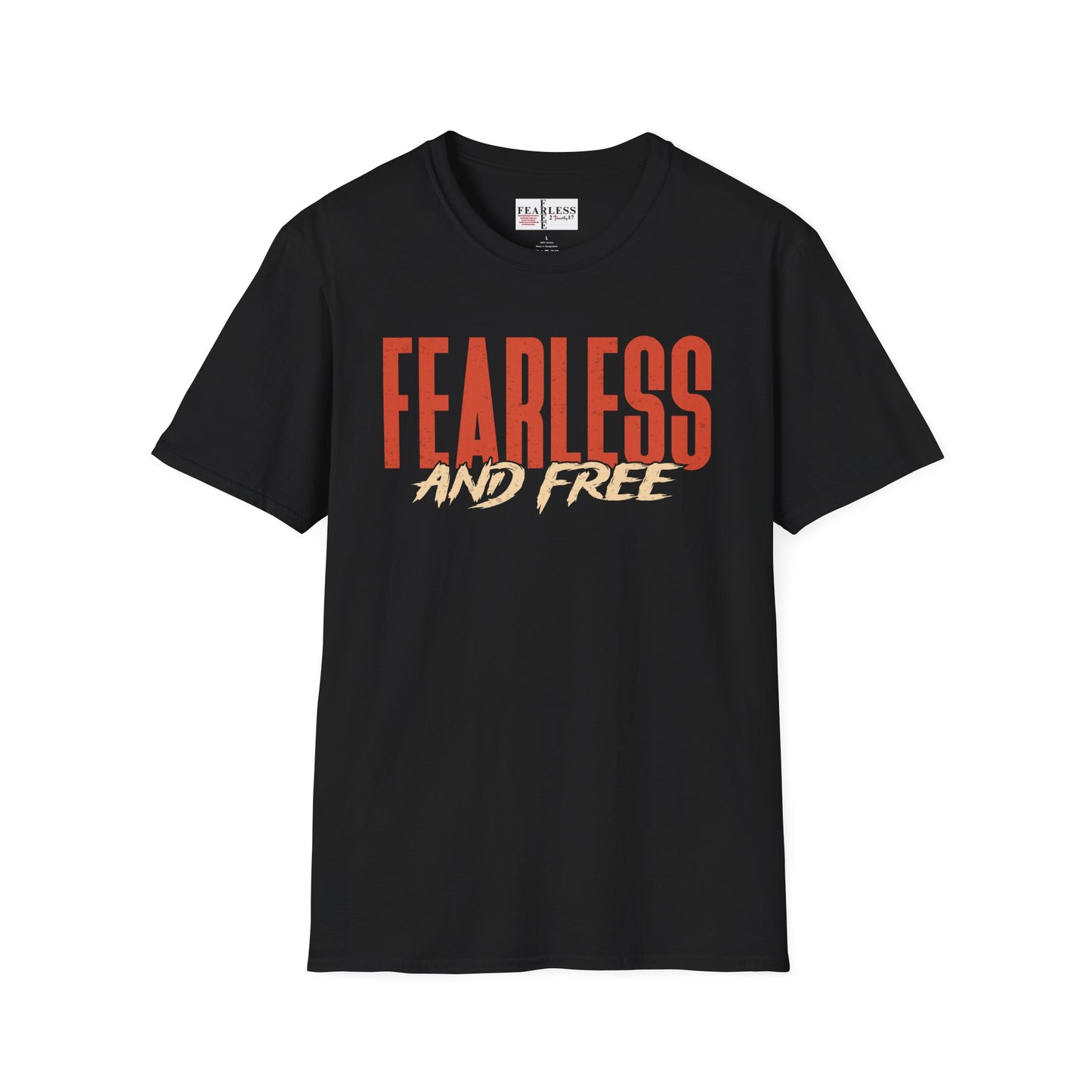 Fearless and Free Unisex Softstyle T-Shirt - Christian Apparel, Inspirational Tee, Motivational Clothing, Faith-Based Gift, Everyday Wear