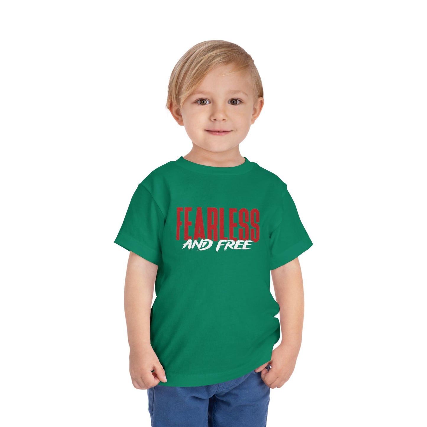 Fearless & Free Toddler Tee — Bold Graphic Short Sleeve Shirt for Brave Little Ones