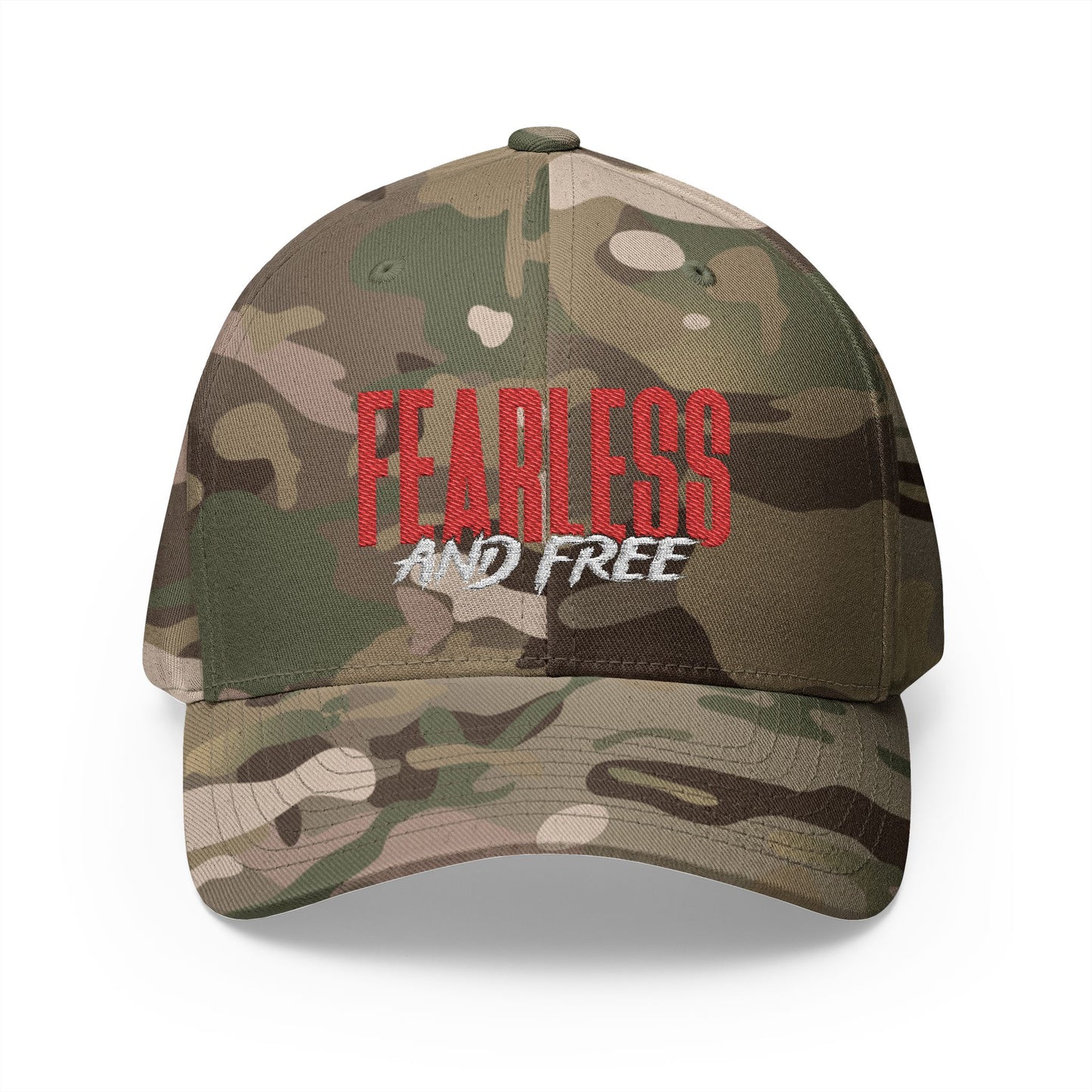 Fearless and Free Embroidered Cap — Faith-Inspired Hat (2 Timothy 1:7)