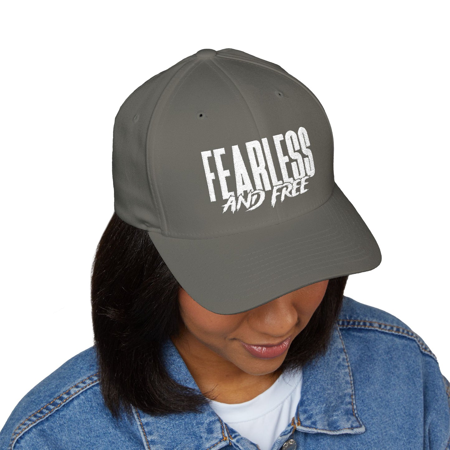 Fearless and Free Embroidered Baseball Cap — Inspirational Christian Hat (2 Timothy 1:7)