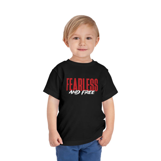 Fearless & Free Toddler Tee — Bold Graphic Short Sleeve Shirt for Brave Little Ones