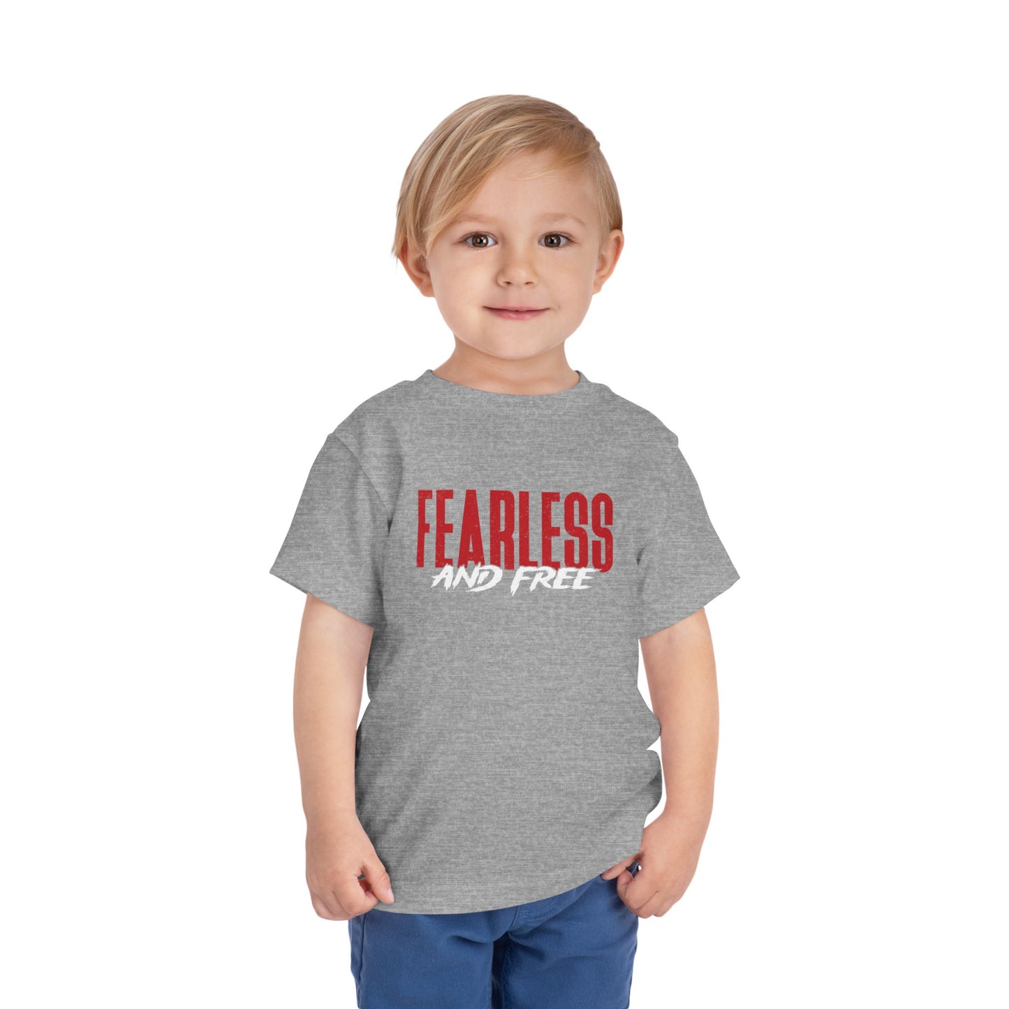Fearless & Free Toddler Tee — Bold Graphic Short Sleeve Shirt for Brave Little Ones