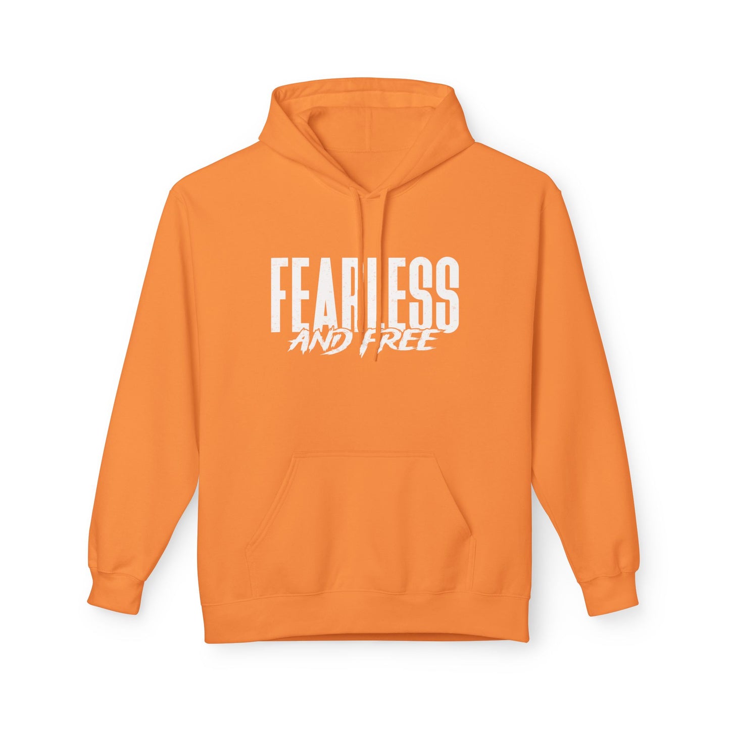 “Fearless & Free” Christian Hoodie – White Print | 2 Timothy 1:7 | Power • Love • Sound Mind