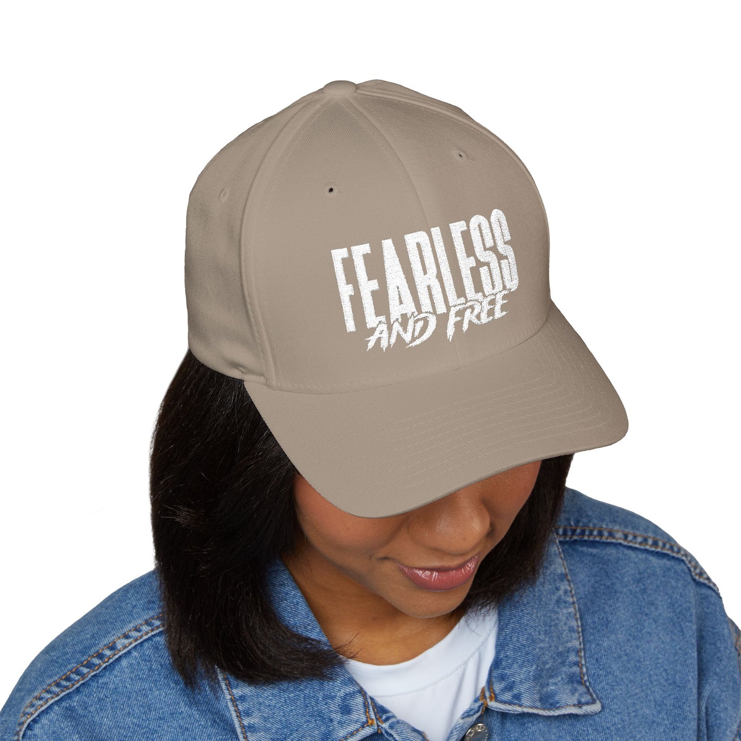 Fearless and Free Embroidered Baseball Cap — Inspirational Christian Hat (2 Timothy 1:7)
