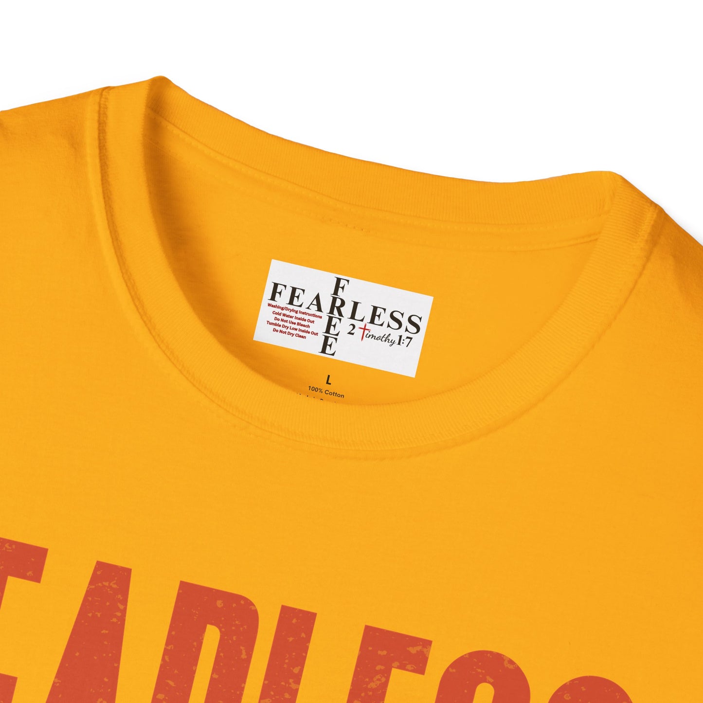 Fearless and Free Unisex Softstyle T-Shirt - Christian Apparel, Inspirational Tee, Motivational Clothing, Faith-Based Gift, Everyday Wear