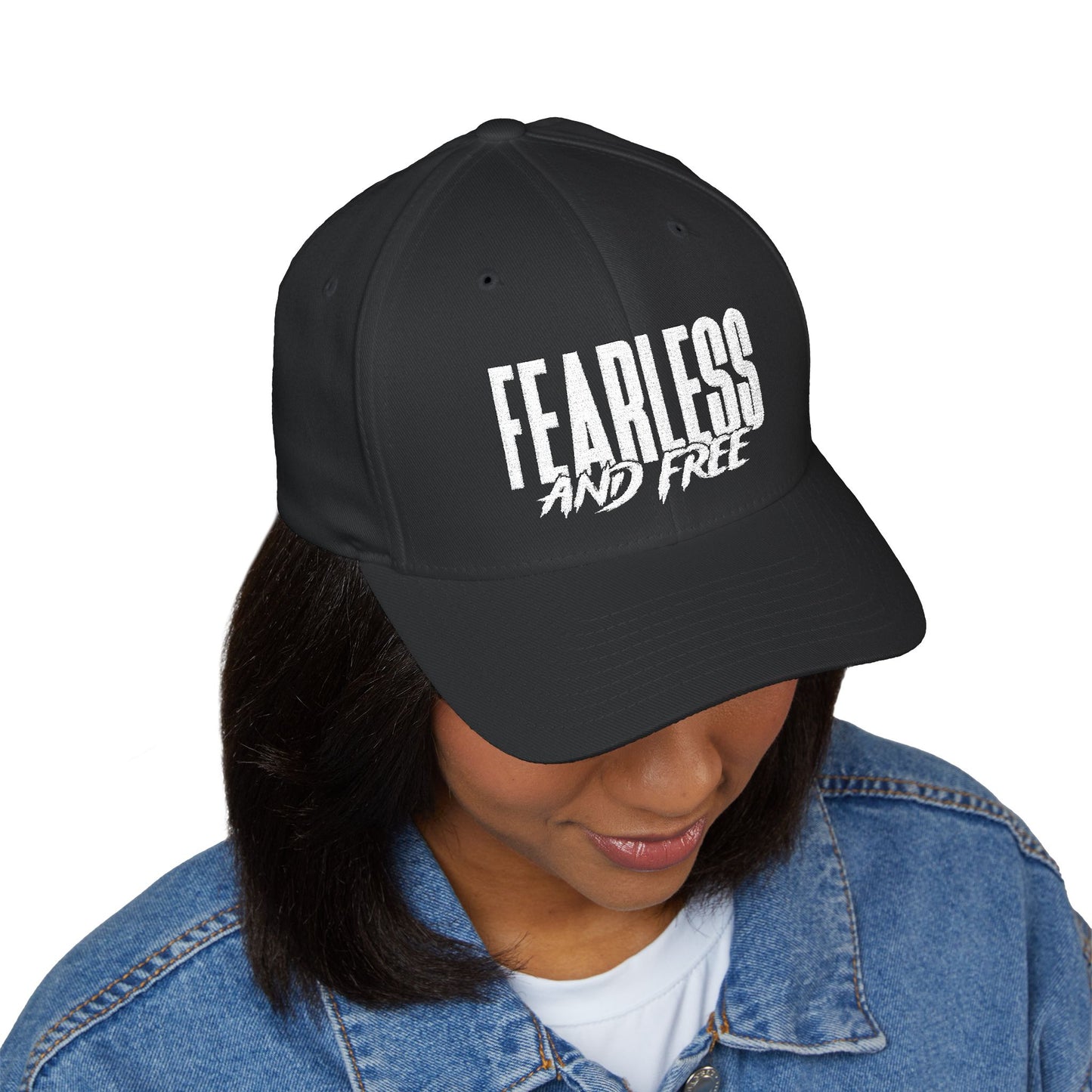 Fearless and Free Embroidered Baseball Cap — Inspirational Christian Hat (2 Timothy 1:7)