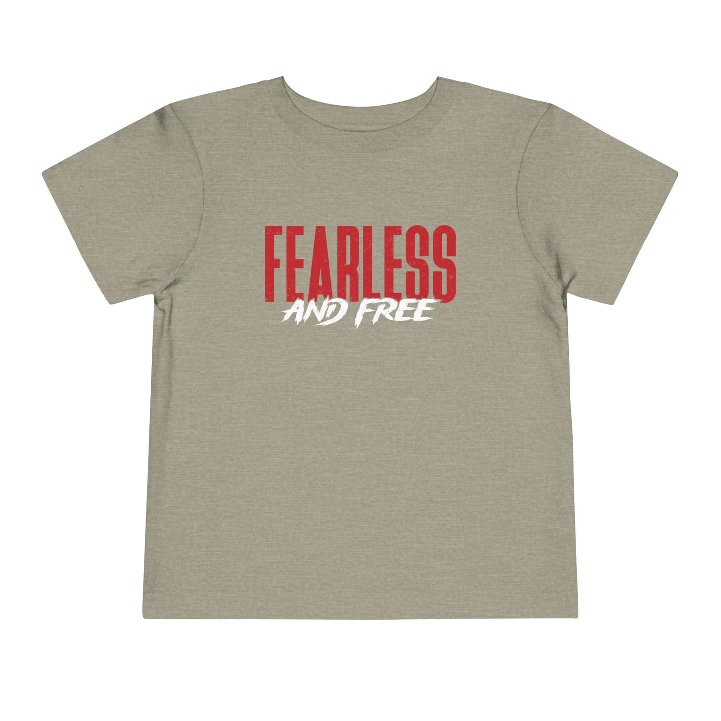 Fearless & Free Toddler Tee — Bold Graphic Short Sleeve Shirt for Brave Little Ones