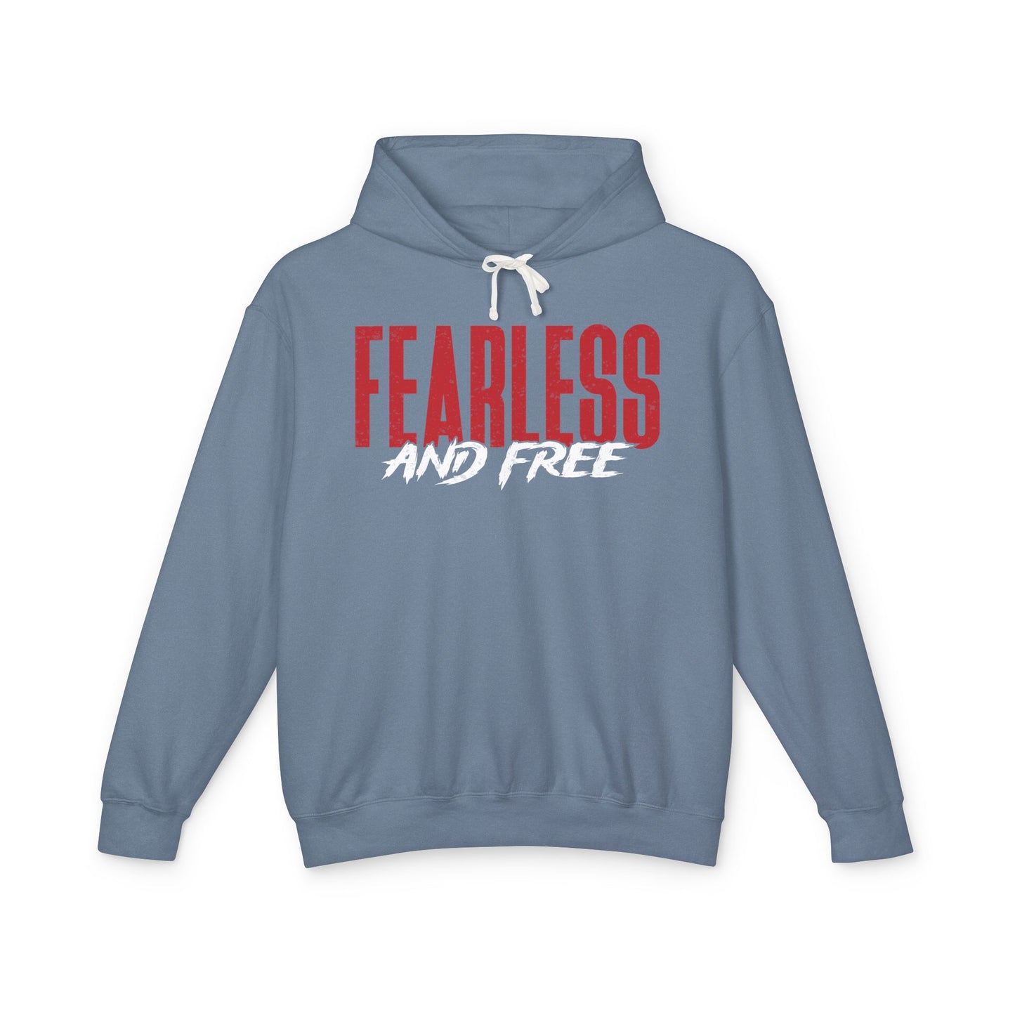 "Fearless & Free" Hoodie – Red & White Edition | Power • Love • Sound Mind