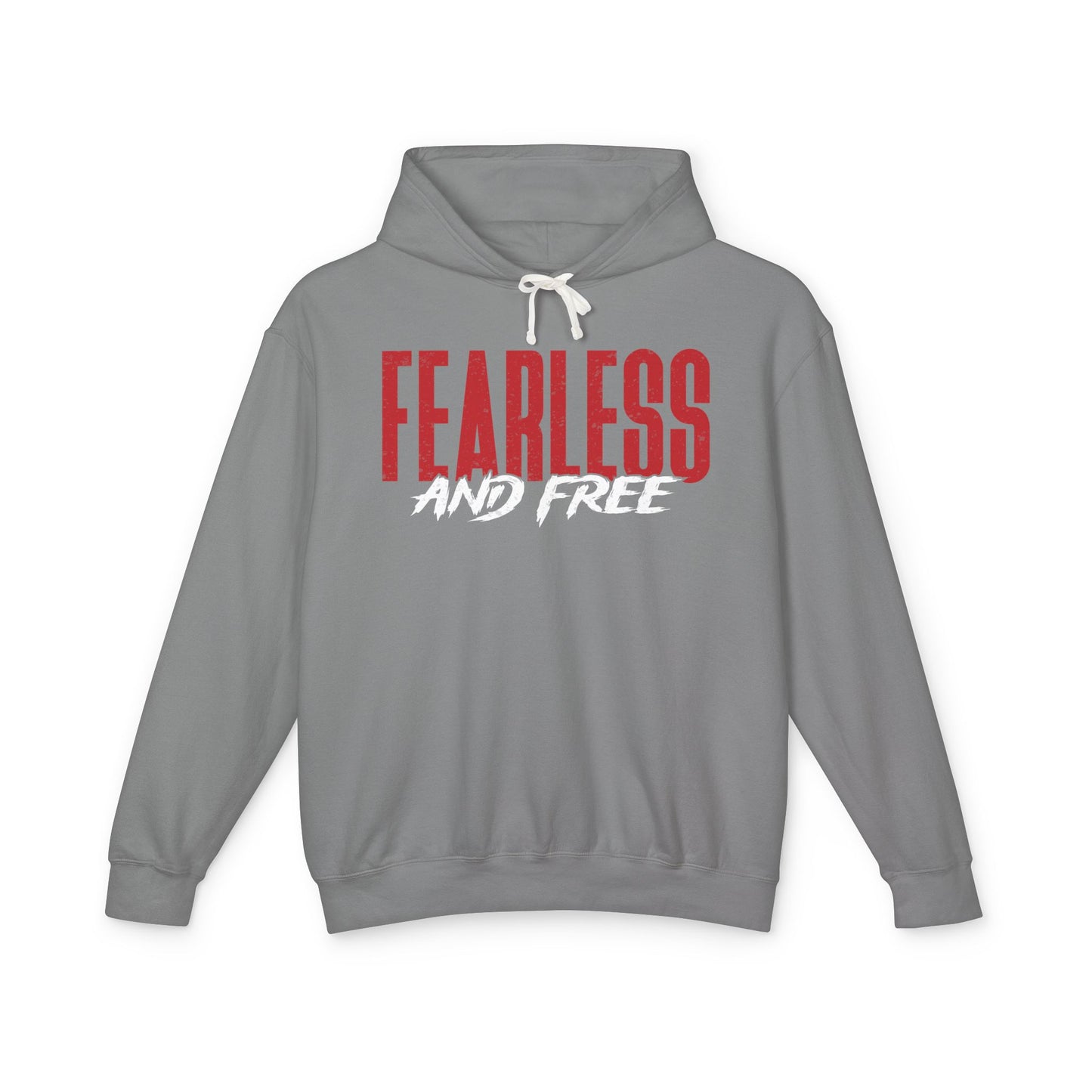 "Fearless & Free" Hoodie – Red & White Edition | Power • Love • Sound Mind