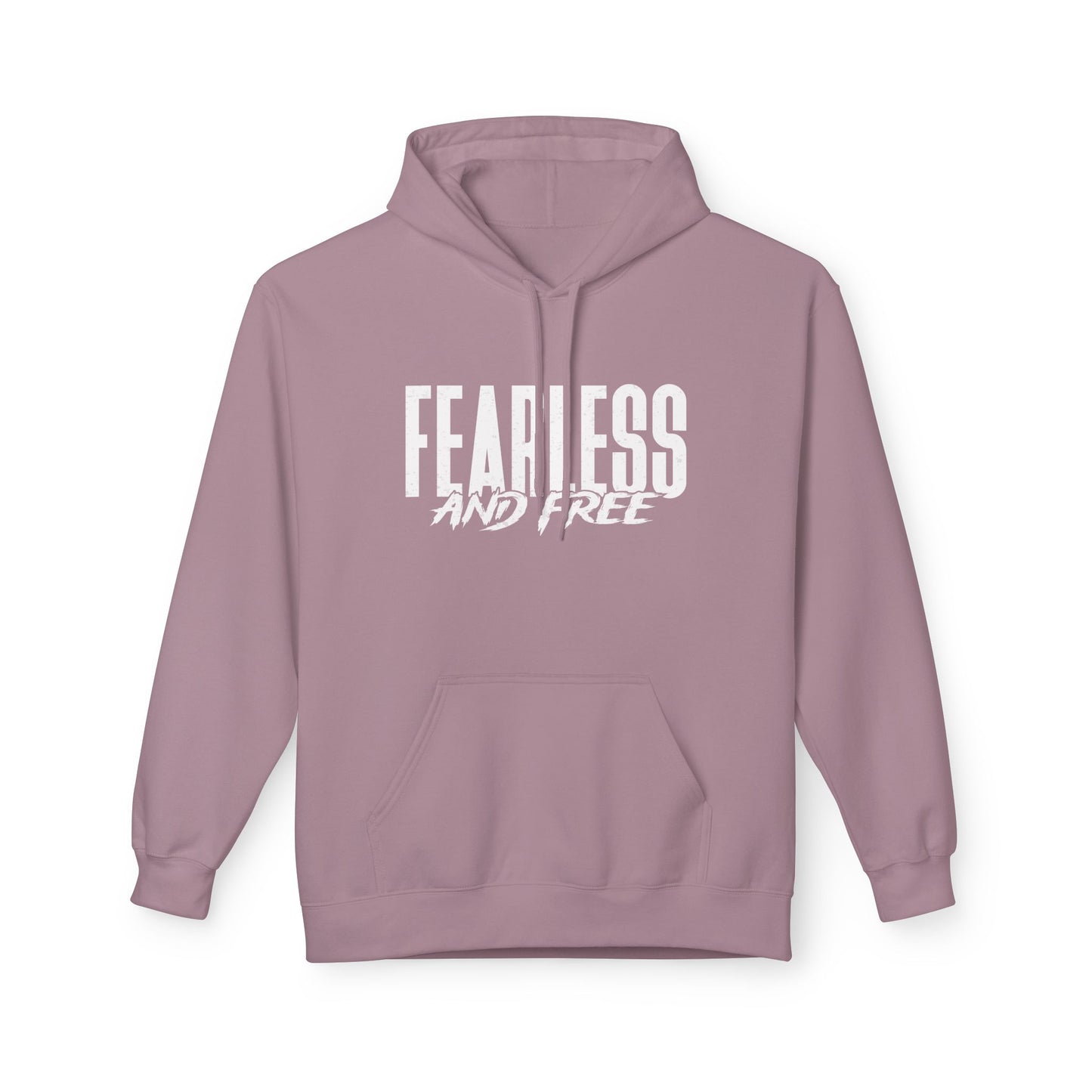 “Fearless & Free” Christian Hoodie – White Print | 2 Timothy 1:7 | Power • Love • Sound Mind