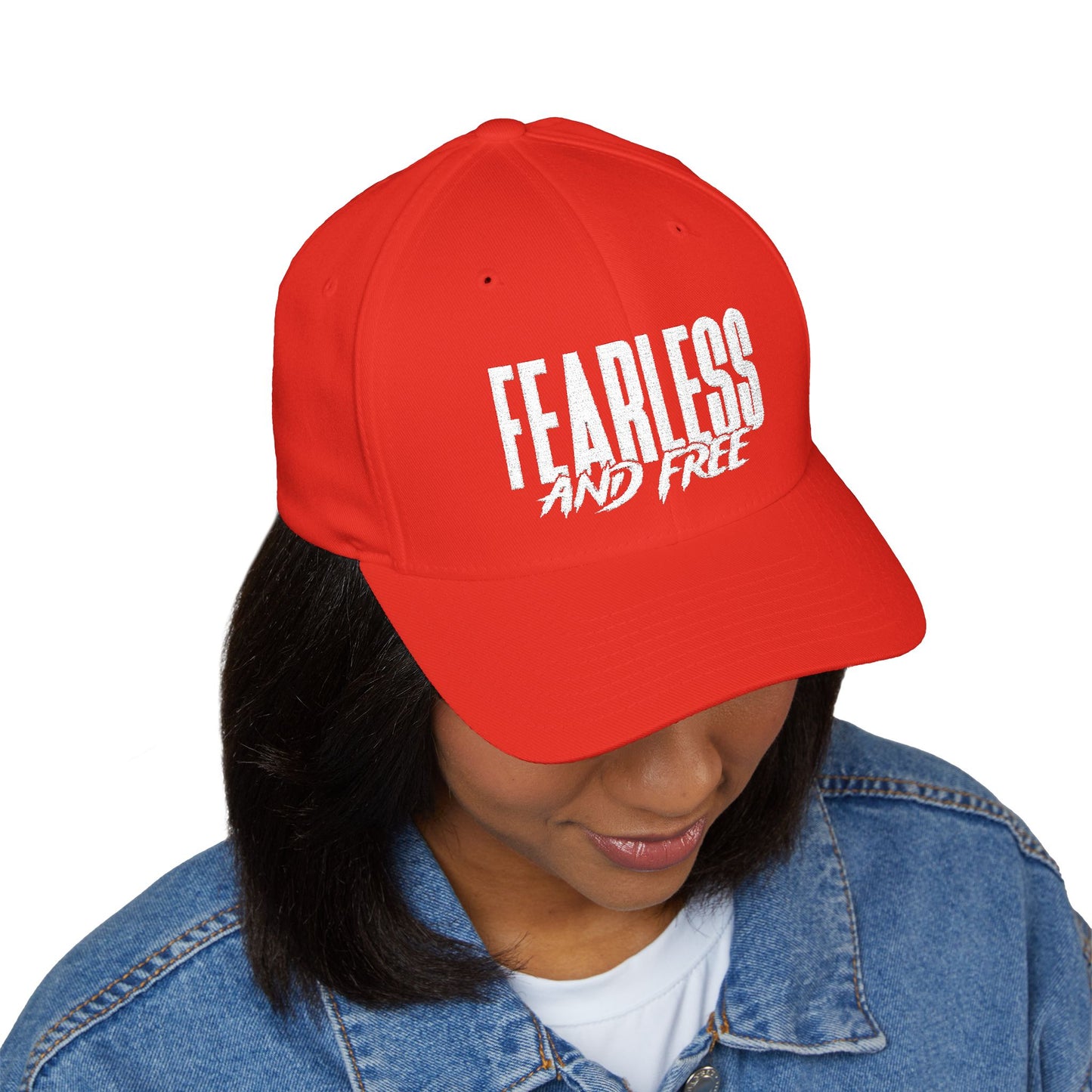 Fearless and Free Embroidered Baseball Cap — Inspirational Christian Hat (2 Timothy 1:7)