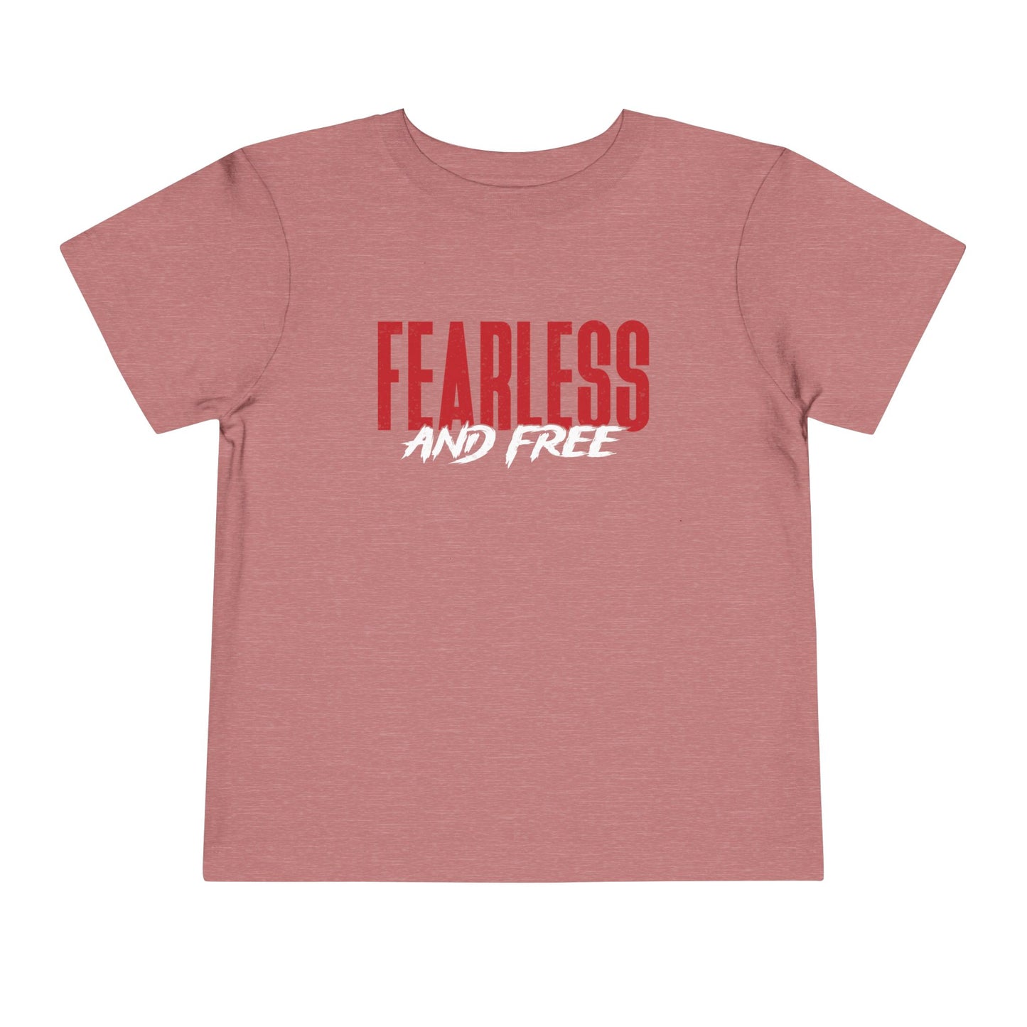 Fearless & Free Toddler Tee — Bold Graphic Short Sleeve Shirt for Brave Little Ones
