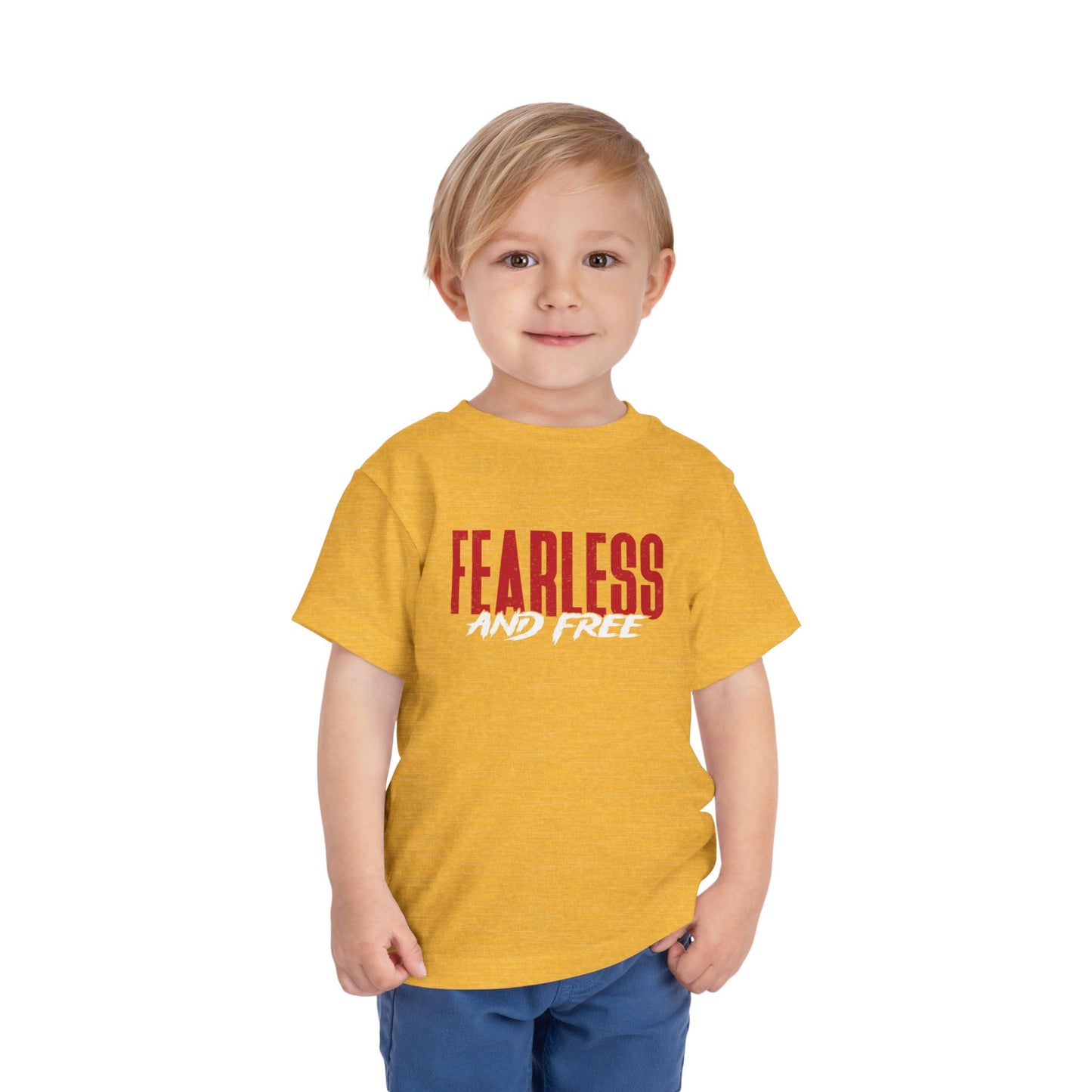 Fearless & Free Toddler Tee — Bold Graphic Short Sleeve Shirt for Brave Little Ones