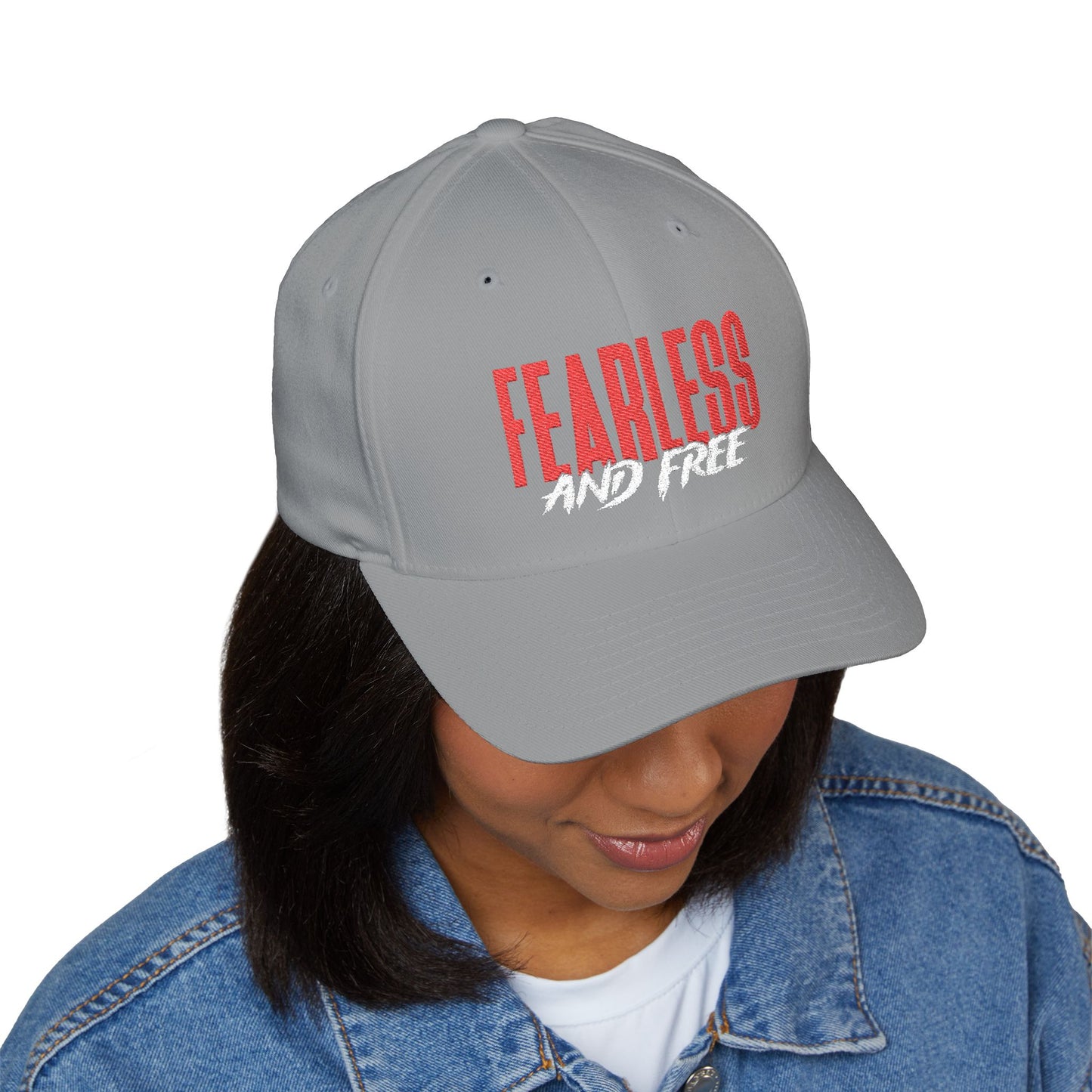 Fearless and Free Embroidered Cap — Faith-Inspired Hat (2 Timothy 1:7)
