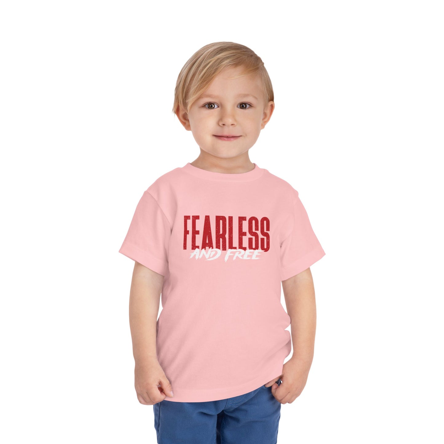 Fearless & Free Toddler Tee — Bold Graphic Short Sleeve Shirt for Brave Little Ones
