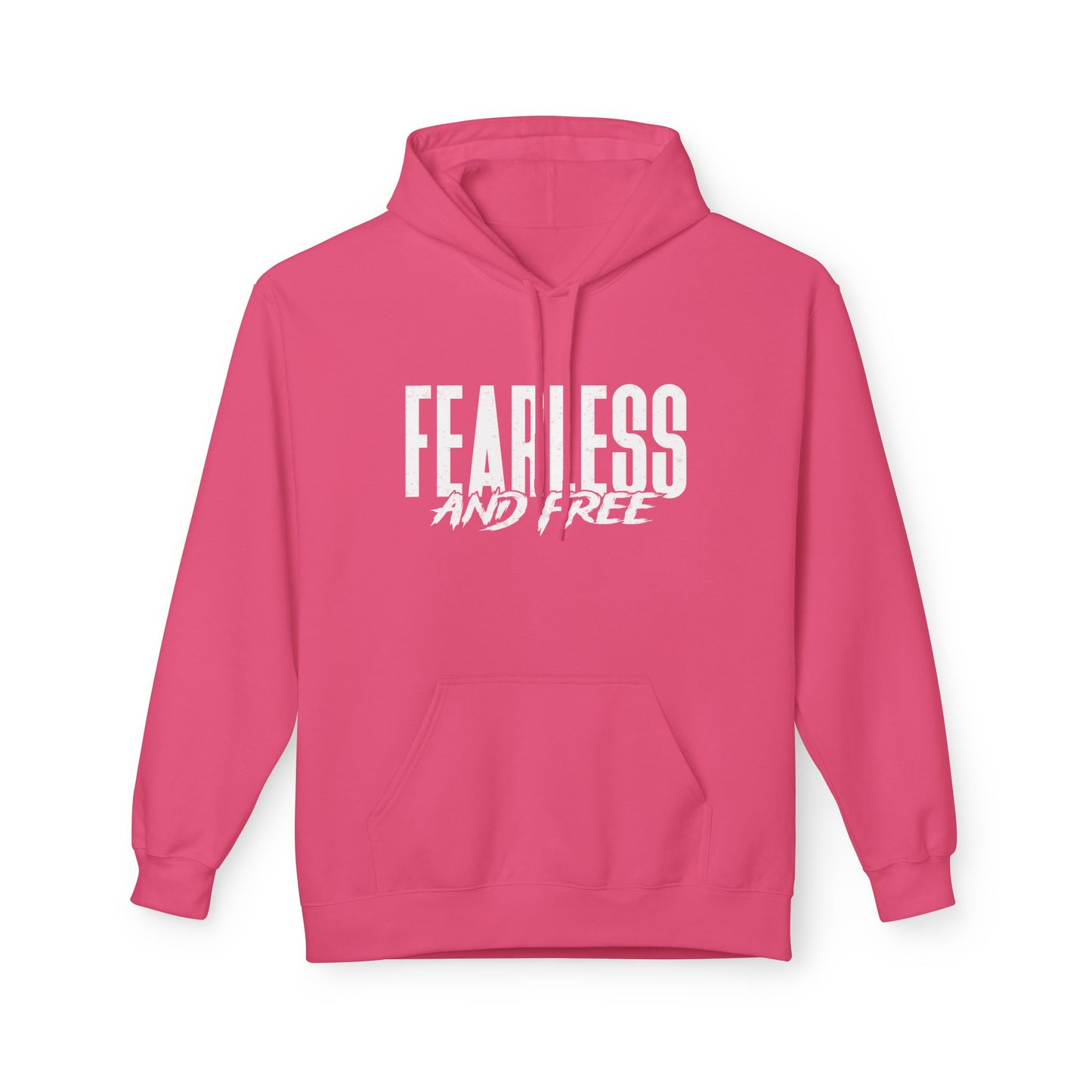 “Fearless & Free” Christian Hoodie – White Print | 2 Timothy 1:7 | Power • Love • Sound Mind