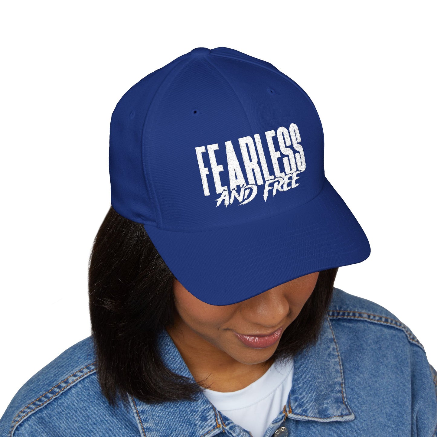 Fearless and Free Embroidered Baseball Cap — Inspirational Christian Hat (2 Timothy 1:7)