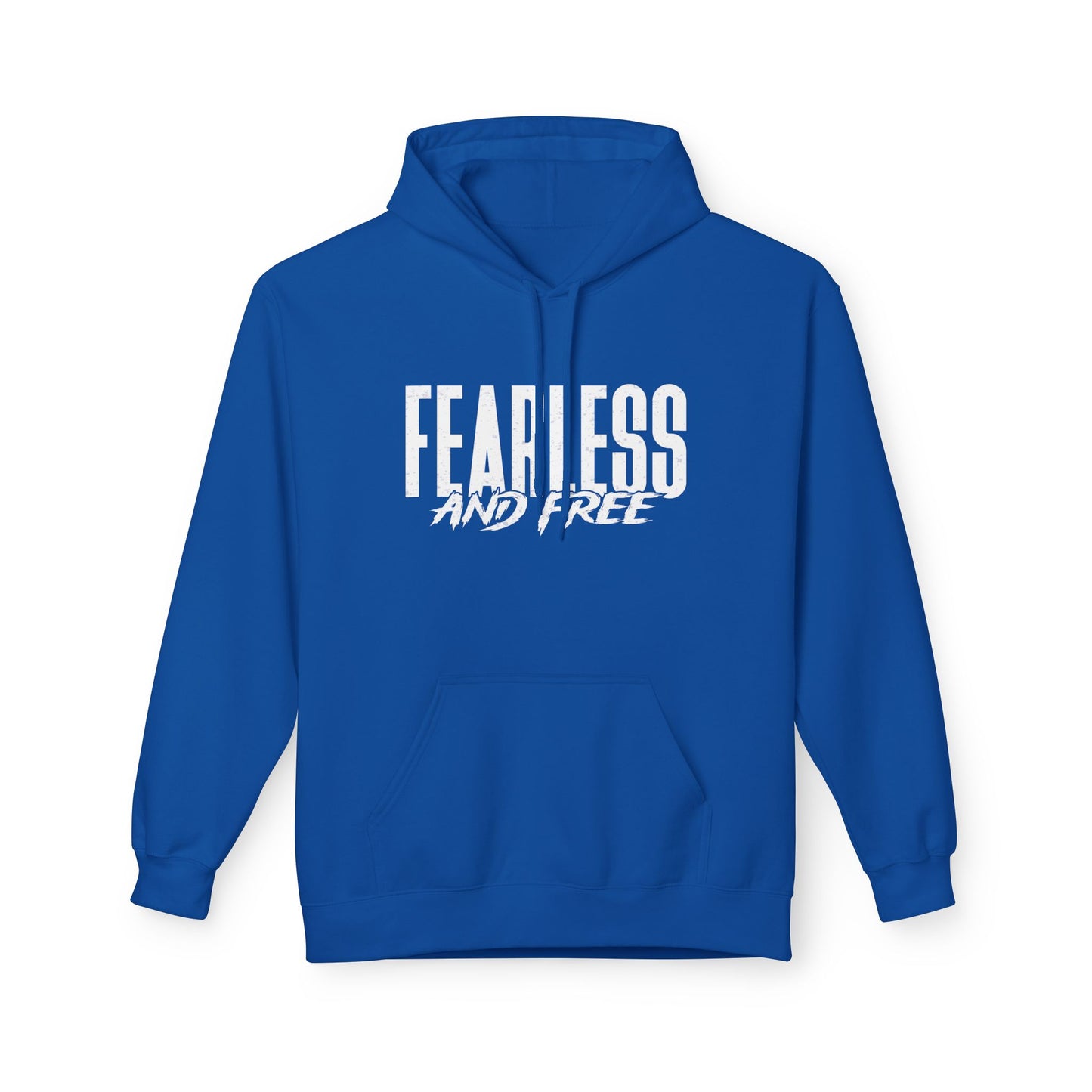 “Fearless & Free” Christian Hoodie – White Print | 2 Timothy 1:7 | Power • Love • Sound Mind