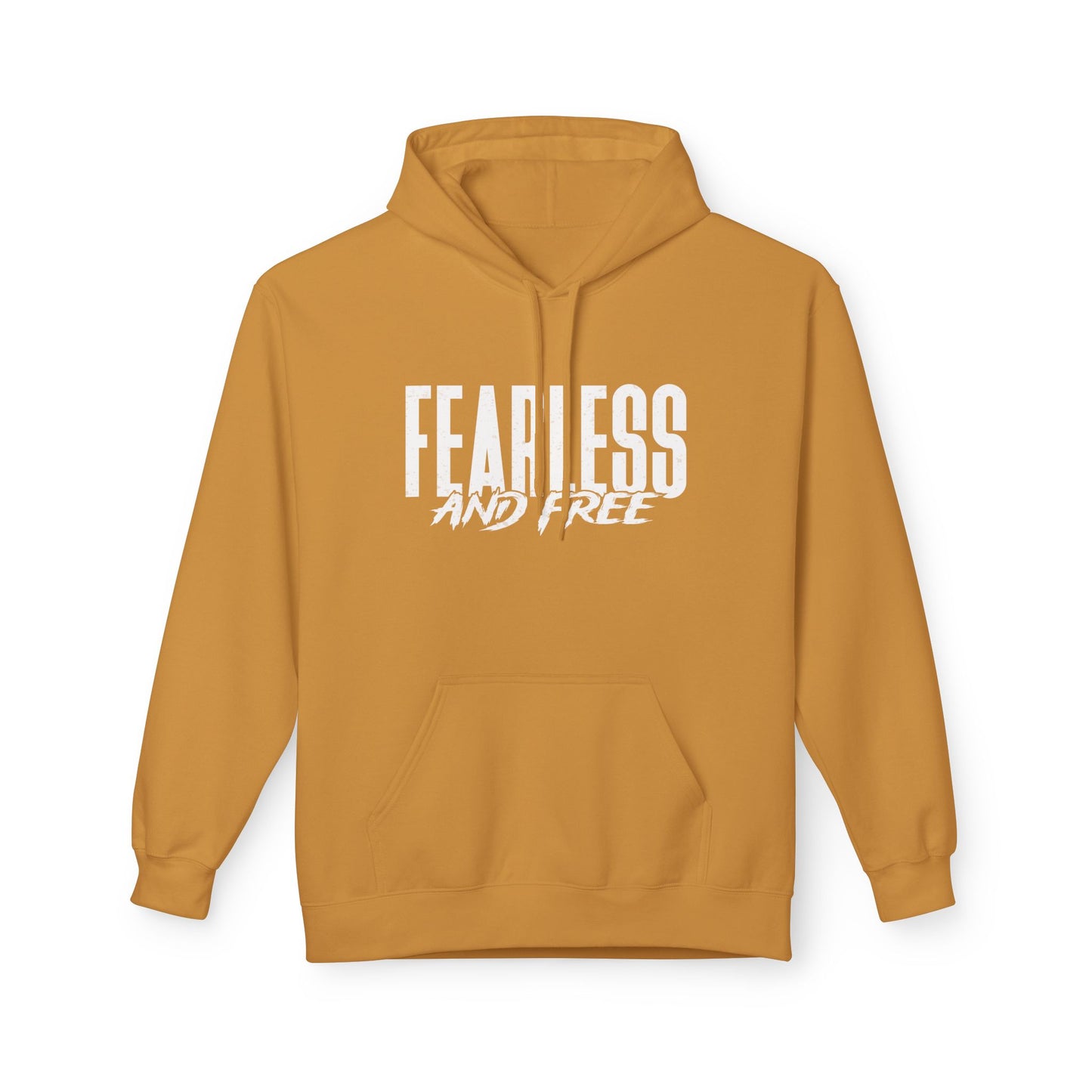 “Fearless & Free” Christian Hoodie – White Print | 2 Timothy 1:7 | Power • Love • Sound Mind
