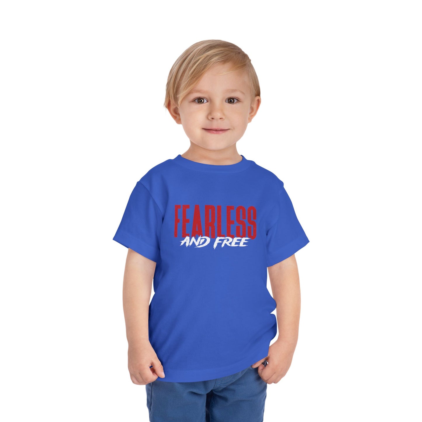 Fearless & Free Toddler Tee — Bold Graphic Short Sleeve Shirt for Brave Little Ones