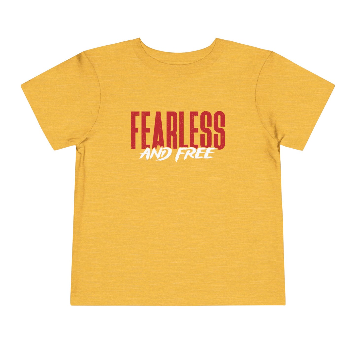 Fearless & Free Toddler Tee — Bold Graphic Short Sleeve Shirt for Brave Little Ones