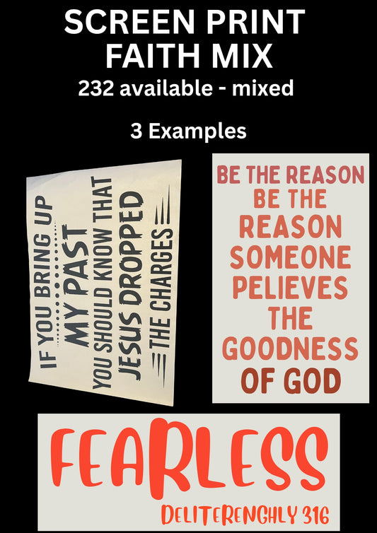 SCREEN PRINTS FAITH BASED BUNDLESS