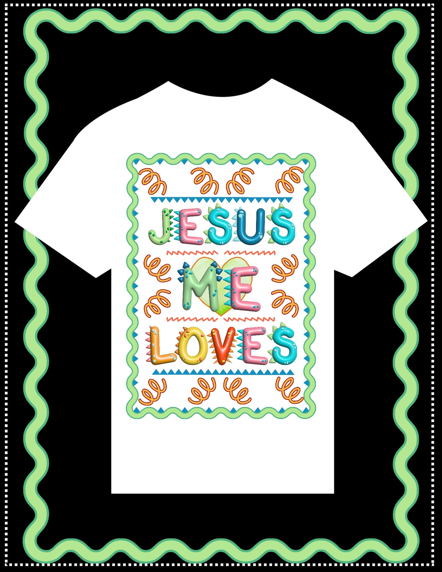 JESUS LOVES ME - SPIKEY LETTERS - CHILDRENS