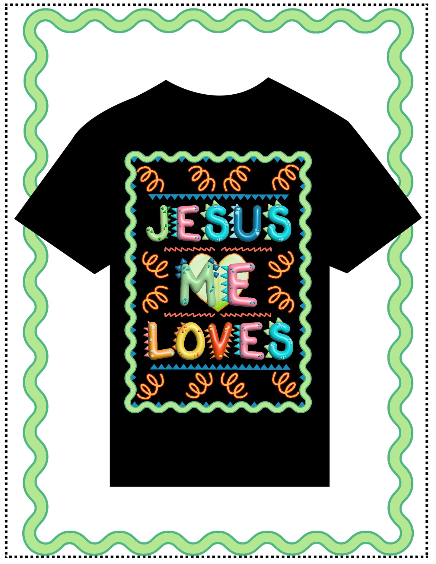 JESUS LOVES ME - SPIKEY LETTERS - CHILDRENS