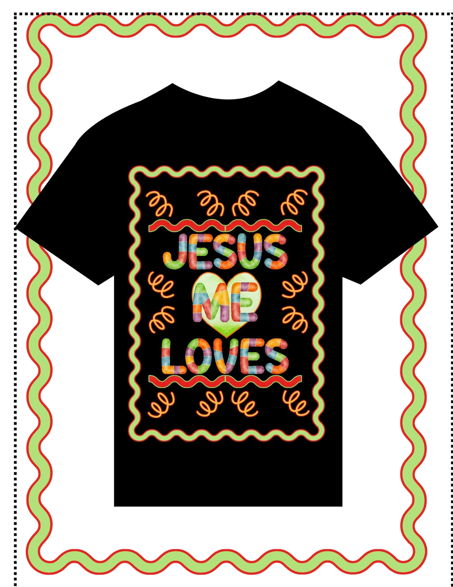 JESUS LOVES ME - PATCH WORK LETTERS - CHILDRENS
